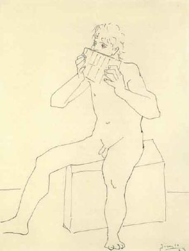 Joueur de flute de pan by Pablo Picasso