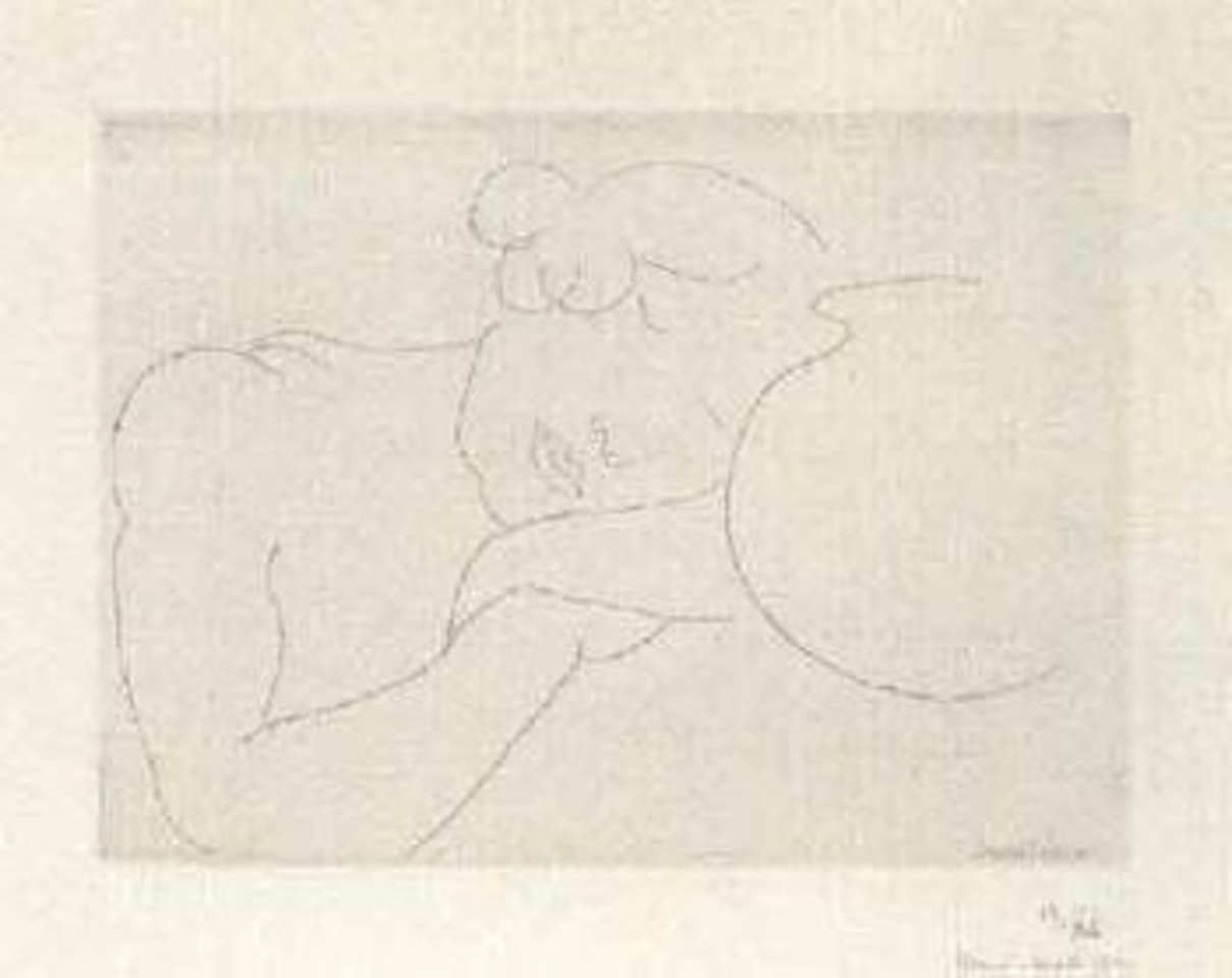 Jeune femme dormant pres d'un bocal by Henri Matisse