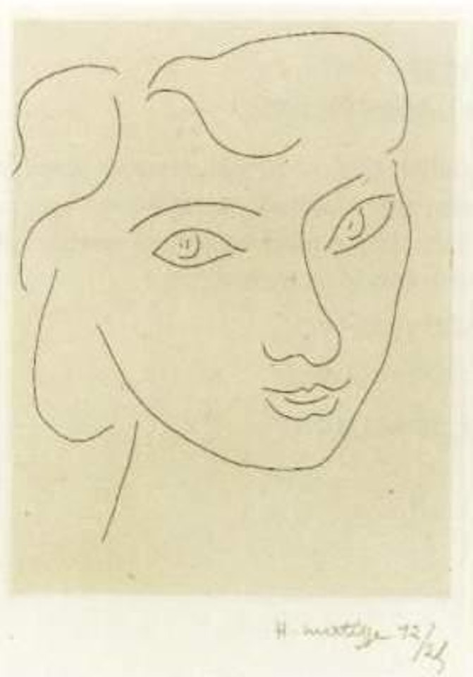 Visage de trois-quarts by Henri Matisse
