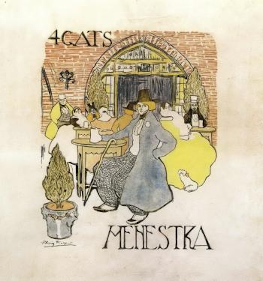 Menu for els quatre gats by Pablo Picasso