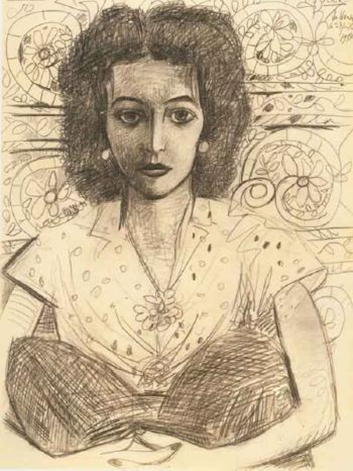 Ines assise by Pablo Picasso