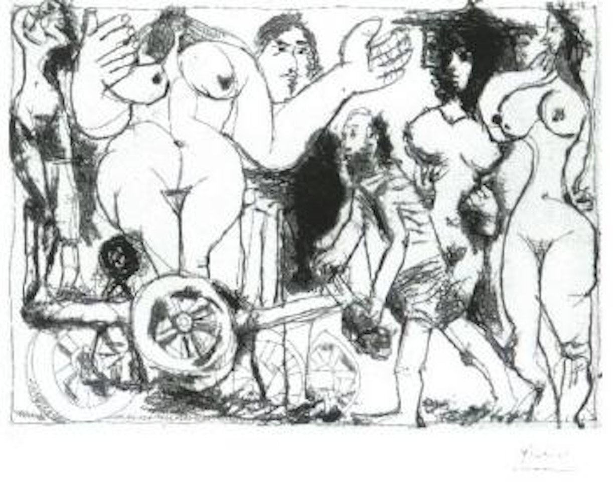 Demenagement, ou charrette revolutionnaire by Pablo Picasso