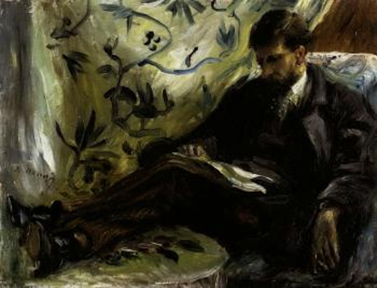 Portrait d'Edmond Maitre - le liseur by Pierre-Auguste Renoir