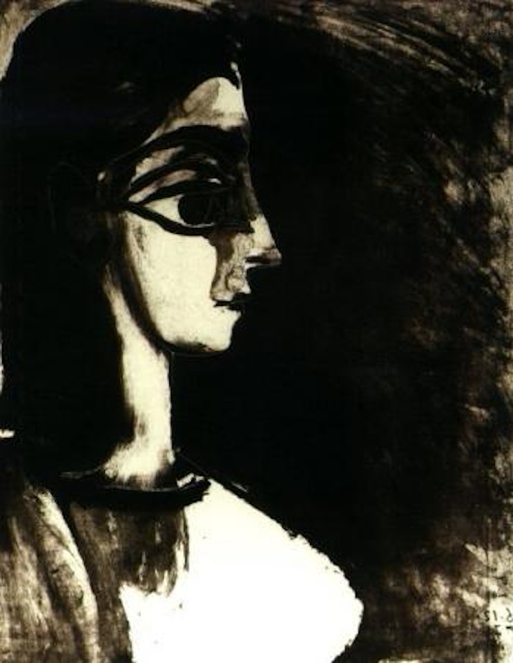 Buste de profil, portrait de Jacqueline by Pablo Picasso