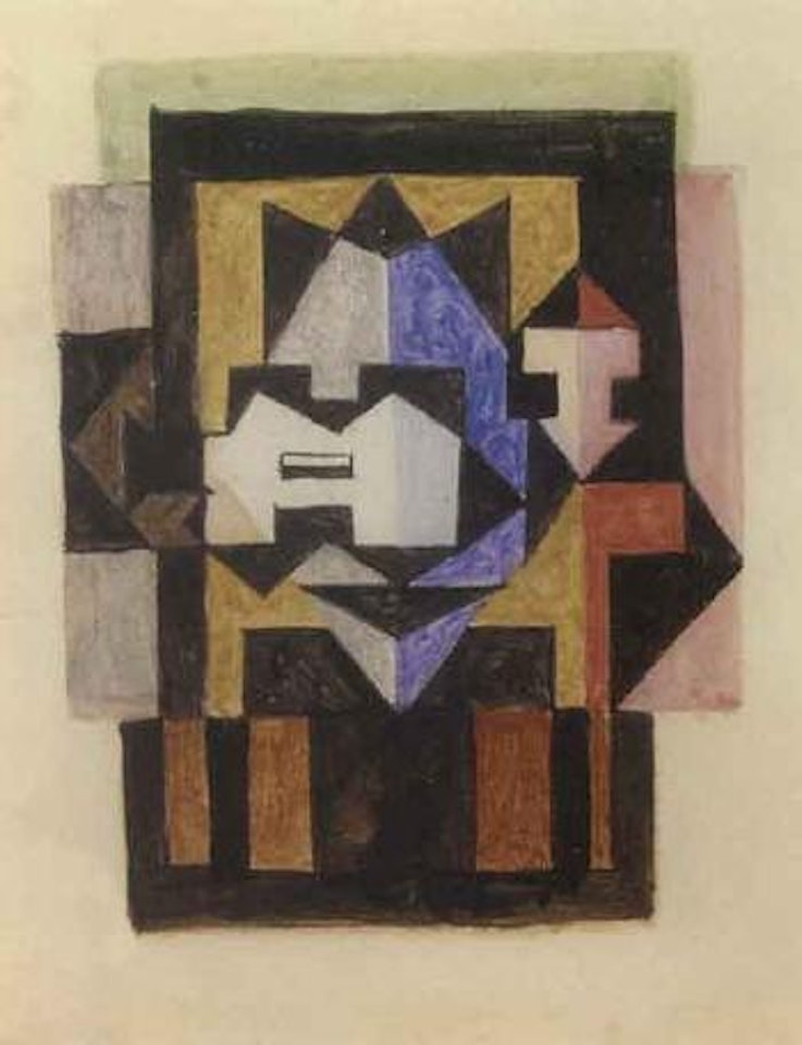 Guitare sur une table by Pablo Picasso