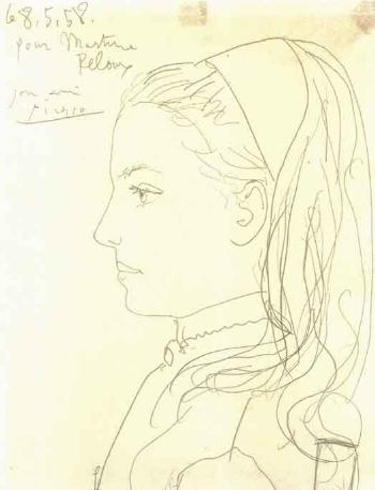 Portrait de jeune fille, probablement Martine Peloux by Pablo Picasso