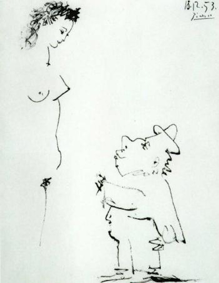 Femme et magot by Pablo Picasso