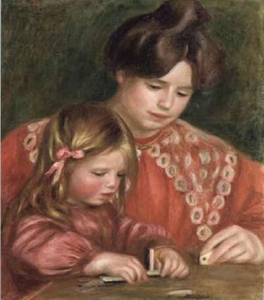Gabrielle et Coco jouant aux dominos by Pierre-Auguste Renoir