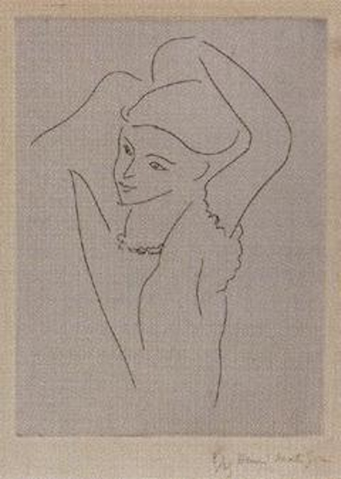 Jeune fille arrangeant ses cheveux by Henri Matisse