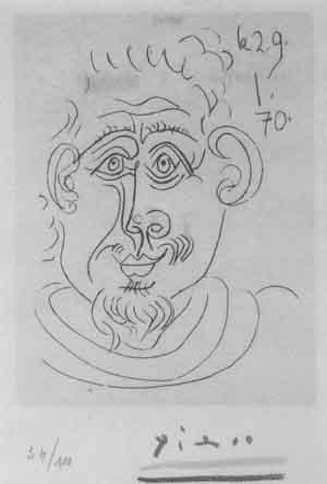 Tete de homme au bouc by Pablo Picasso