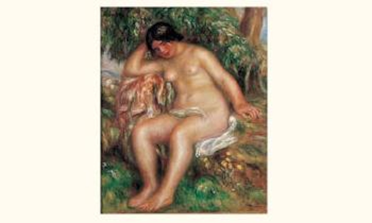 Baigneuse assise endormie by Pierre-Auguste Renoir