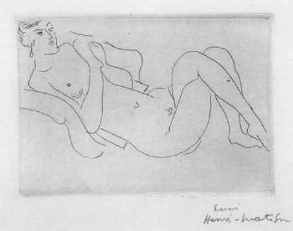 Nu allonge, jambes repliees by Henri Matisse
