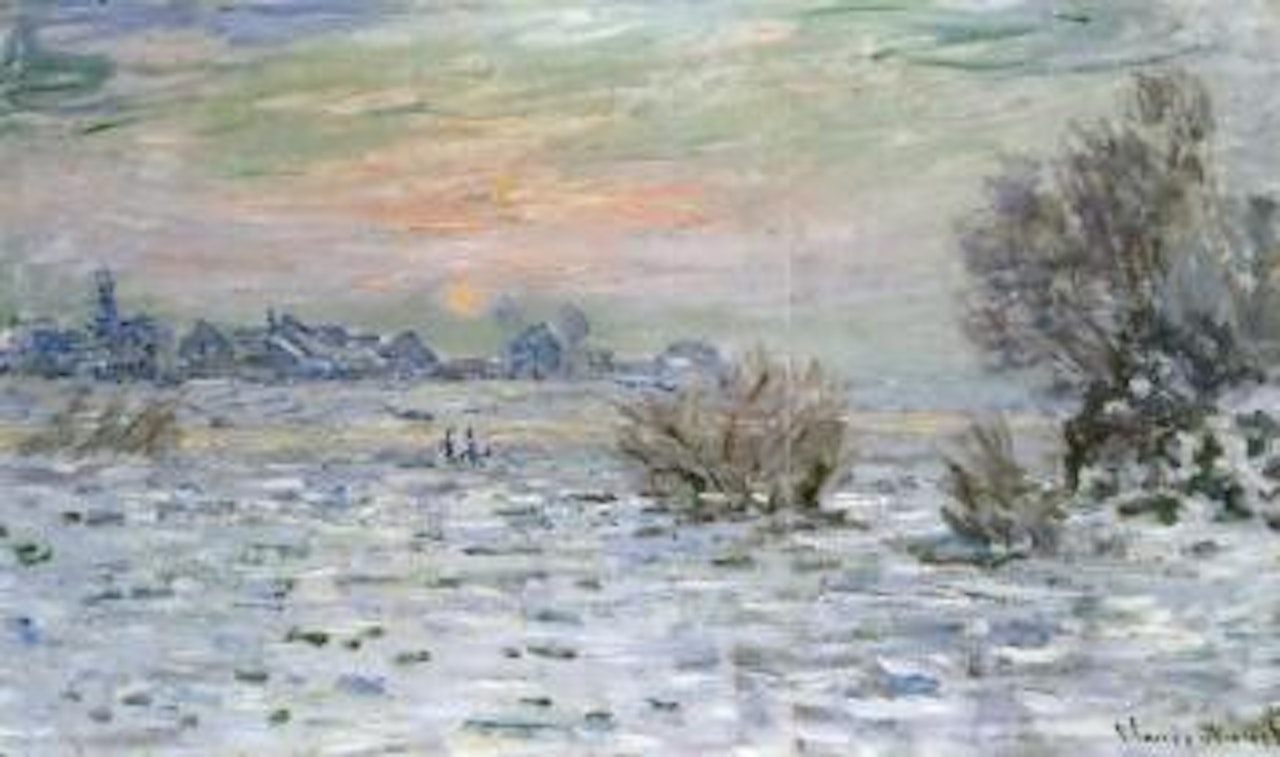 Hiver sur la Seine, Lavacourt by Claude Monet