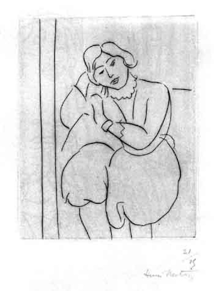 Figure assise, la tete appuye sur la main droite by Henri Matisse
