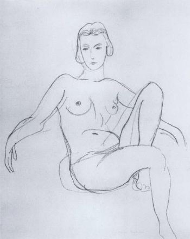 Nu assis les bras etendus by Henri Matisse