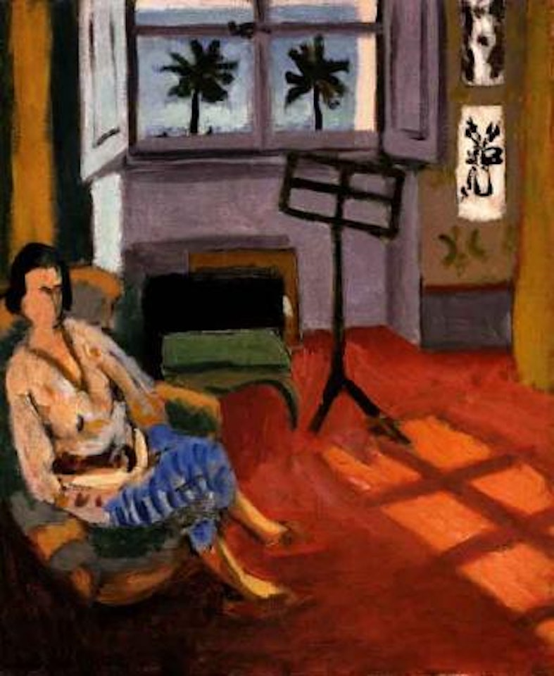 Interieur d'atelier, le lutrin - Interior of studio with music stand by Henri Matisse