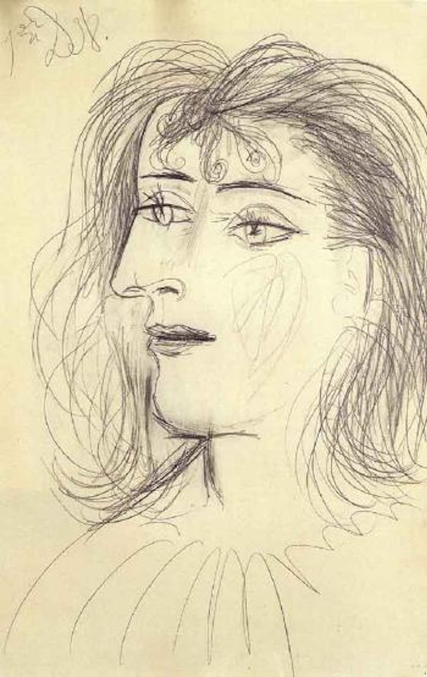Dora aux cheveux defaits - portrait de Dora Maar by Pablo Picasso