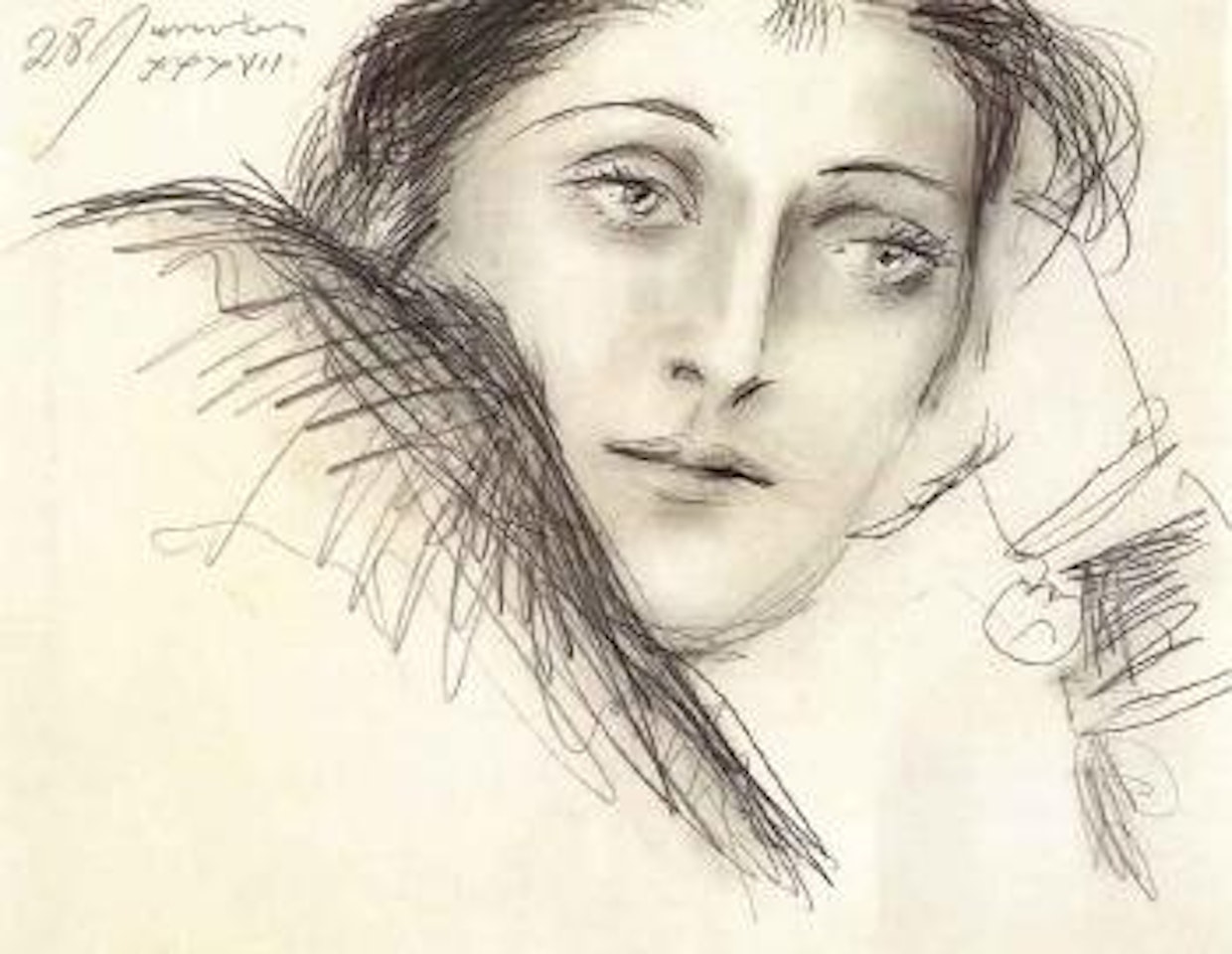 Portrait de Dora Maar pensive by Pablo Picasso