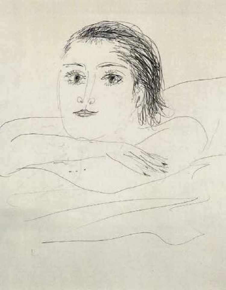 Dora sur la plage - portrait de femme by Pablo Picasso