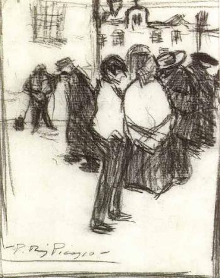 Scene villageoise en Espagne by Pablo Picasso