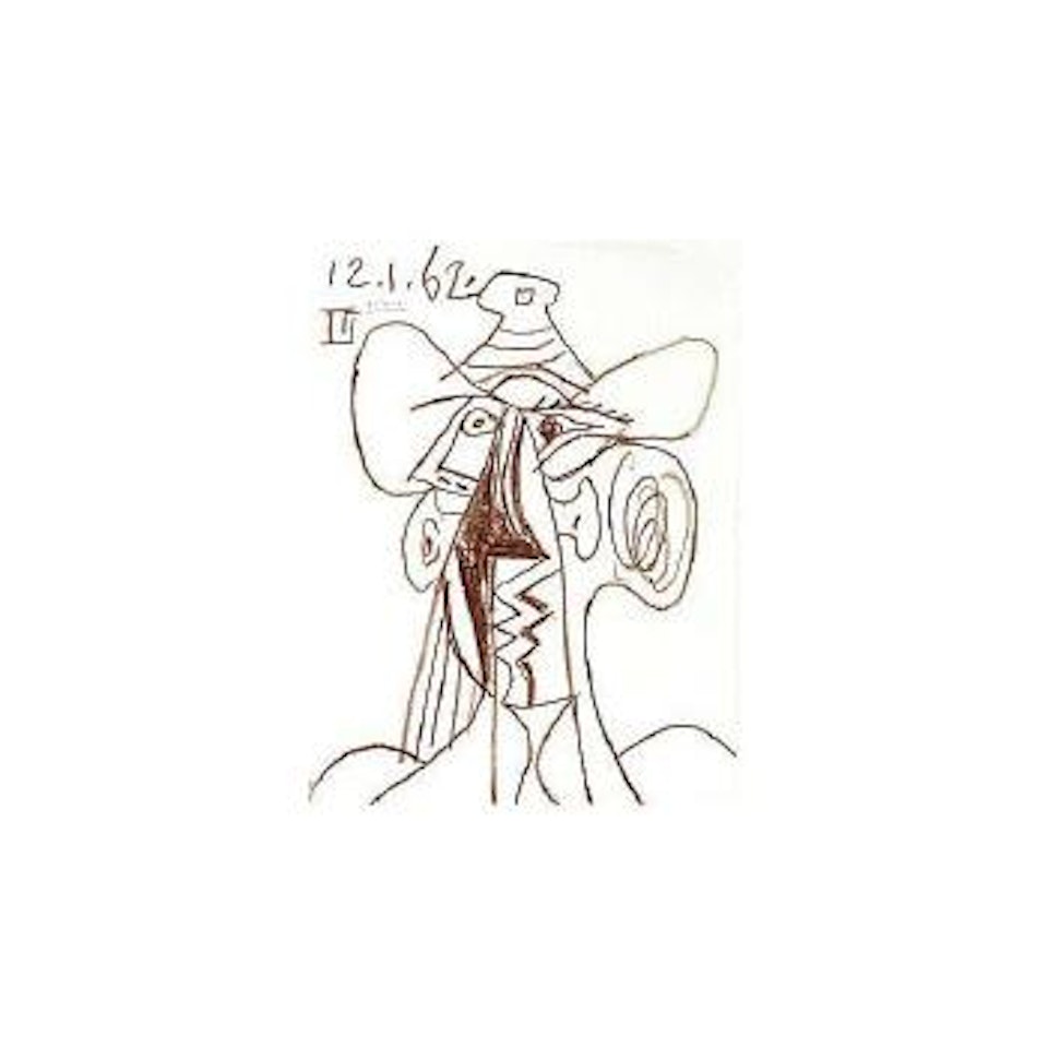 Tete de femme au chapeau by Pablo Picasso