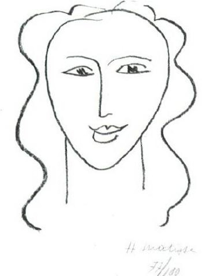 Etude pour la vierge, visage by Henri Matisse