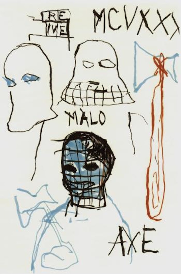 Untitled - Axe by Jean-Michel Basquiat