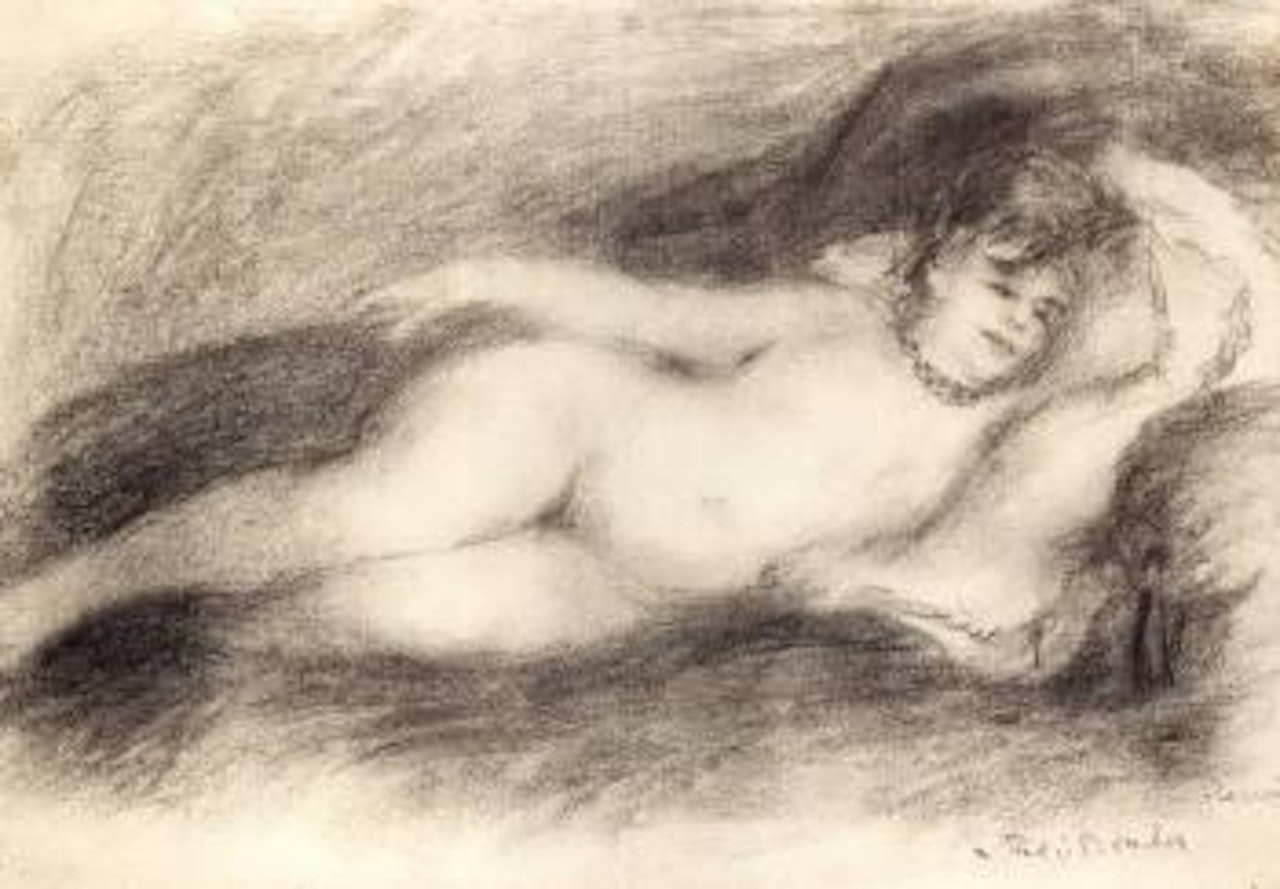Nu couche by Pierre-Auguste Renoir