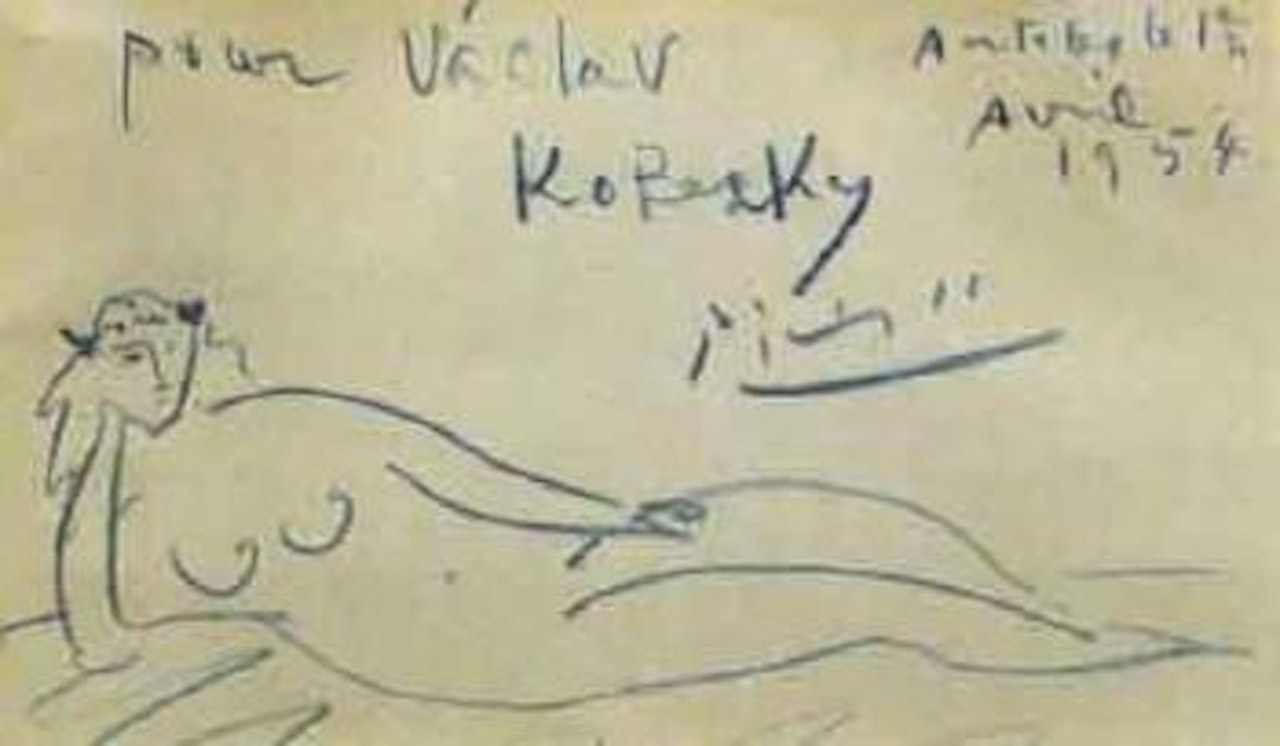 Reclining female nude by Pablo Picasso