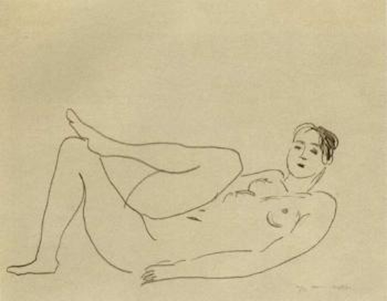Nu couche, jambe repliee by Henri Matisse
