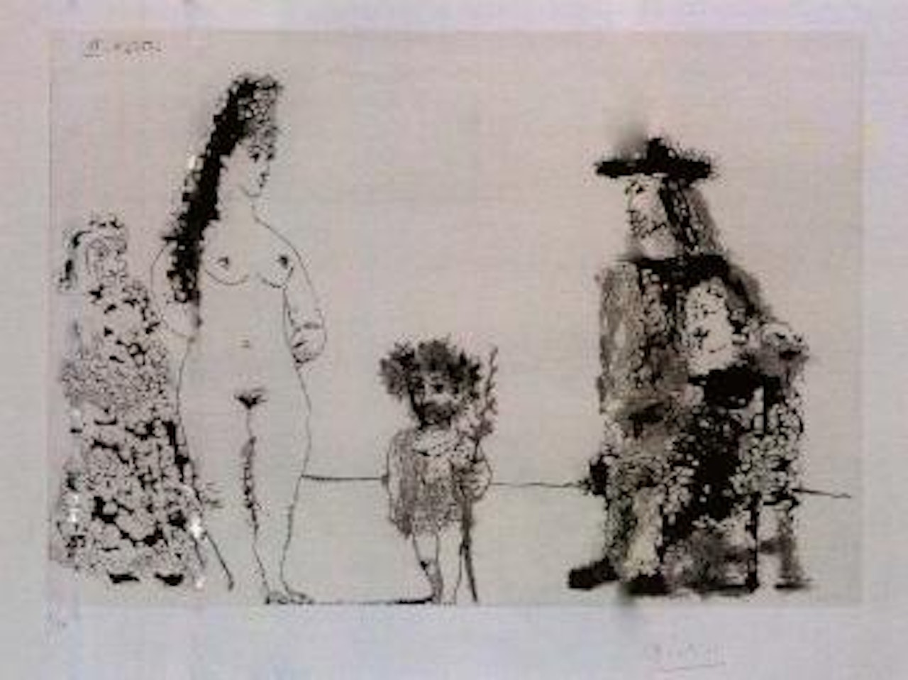 Vieil homme songeant by Pablo Picasso