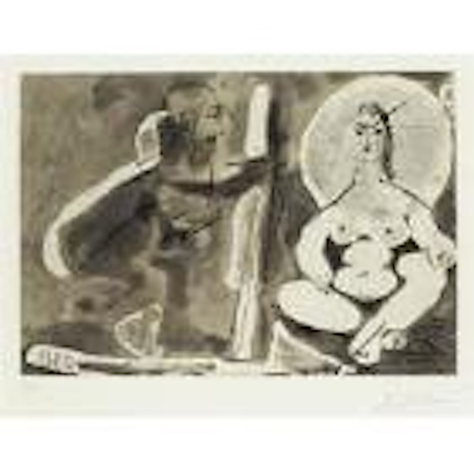 Le peintre et son modele by Pablo Picasso