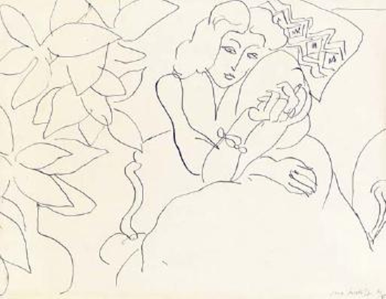 Femme et fleurs by Henri Matisse