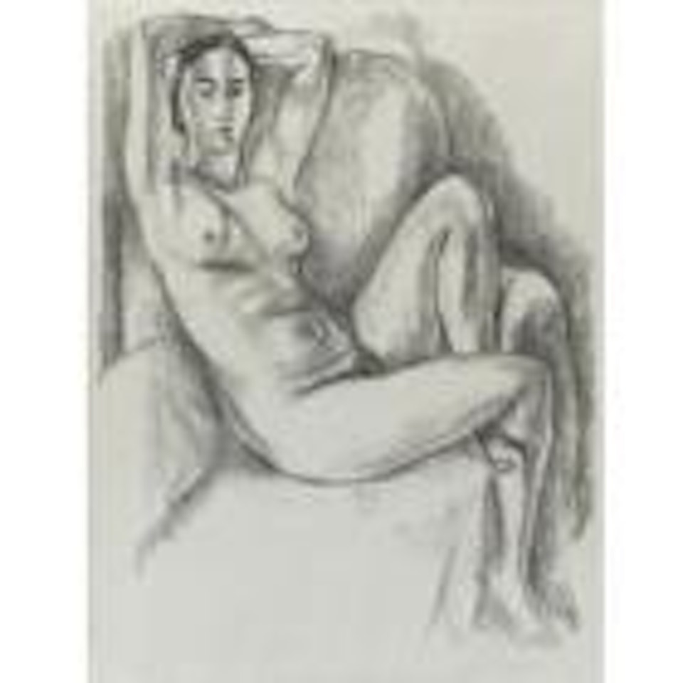 Nu au coussin bleu by Henri Matisse