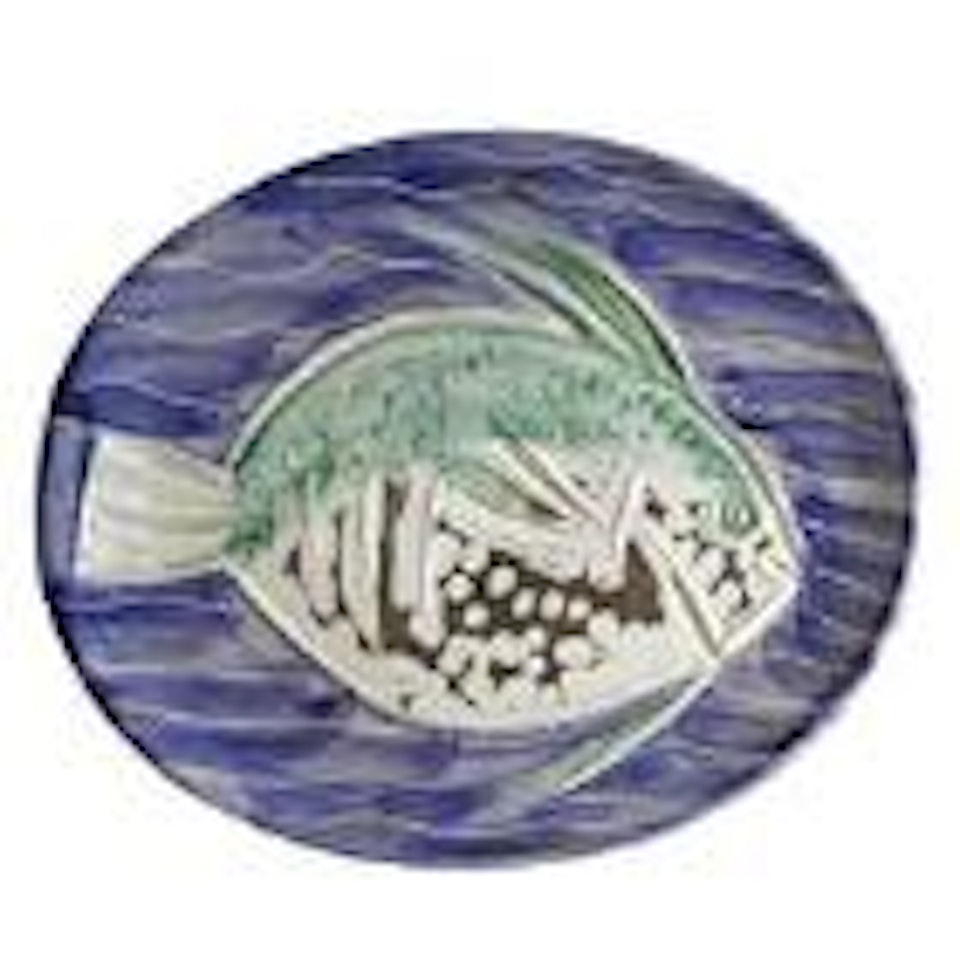 Poisson bleu, AR number 180 by Pablo Picasso