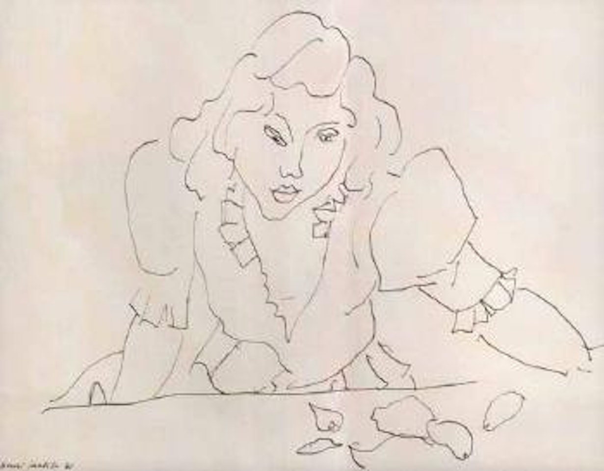 Buste de jeune femme avec fruits by Henri Matisse