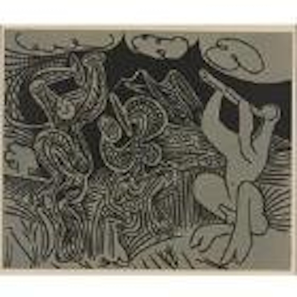Bacchanale: Flutiste et danseurs aux cymbales (B. 939; BA. 1251) by Pablo Picasso