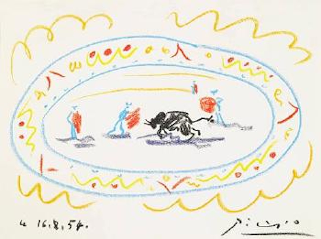 Course de taurean by Pablo Picasso