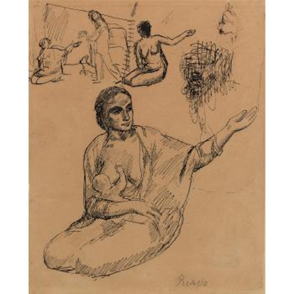 Etudes pour 'La mendiante' by Pablo Picasso
