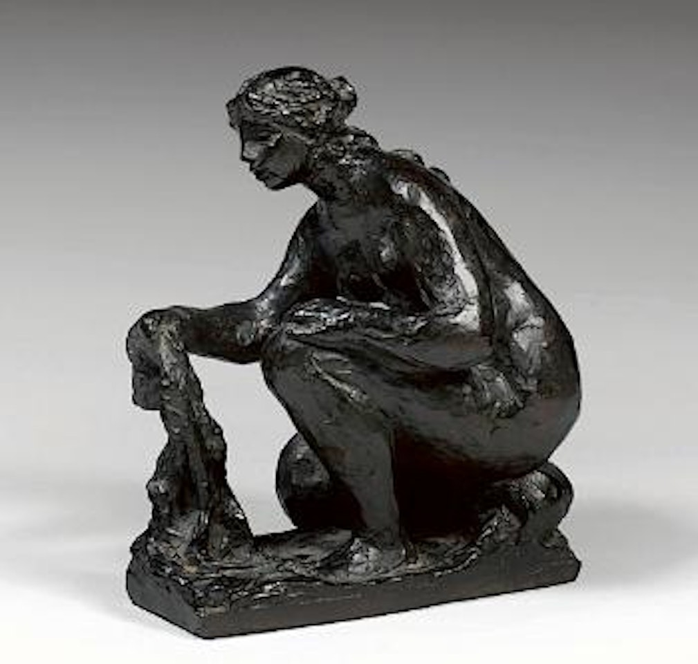 L'eau ou la petite laveuse accroupie by Pierre-Auguste Renoir
