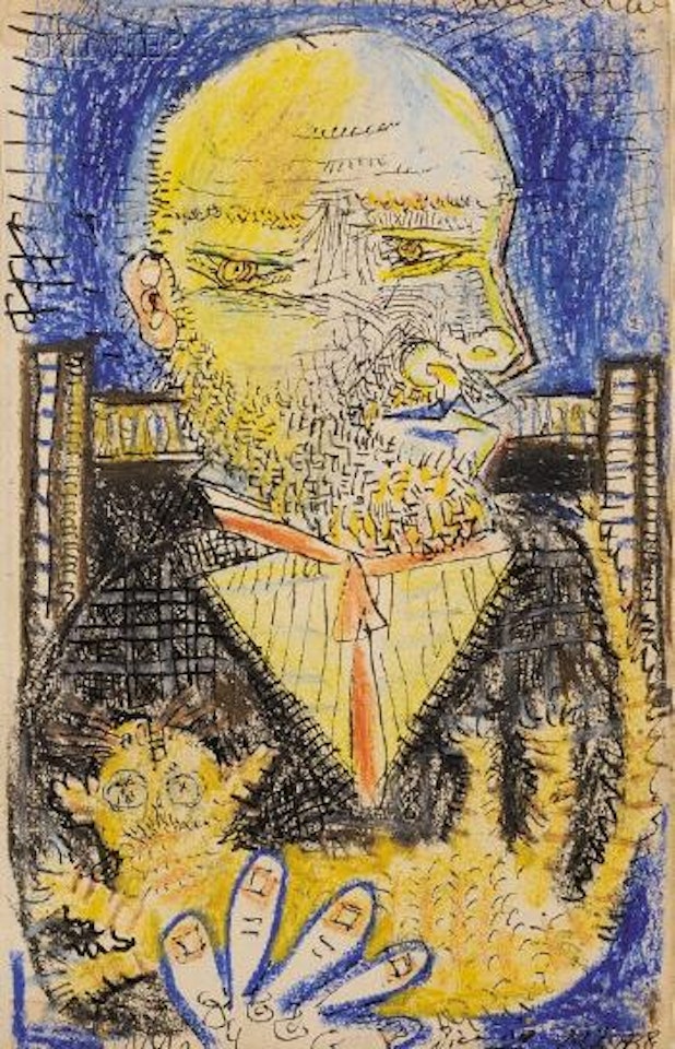 Portrait of Ambroise Vollard with his cat by Pablo Picasso