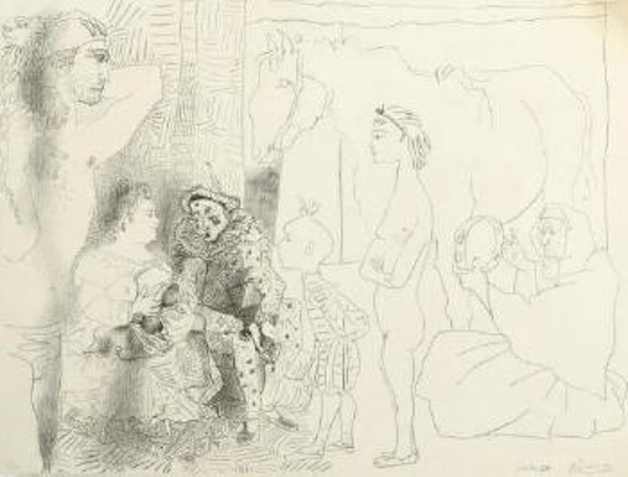 La famille du saltimbanques (B. 753; M. 249) by Pablo Picasso