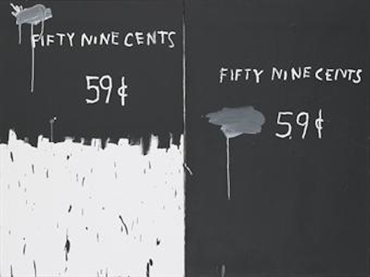 59 Cents (2 For a Dollar) by Jean-Michel Basquiat