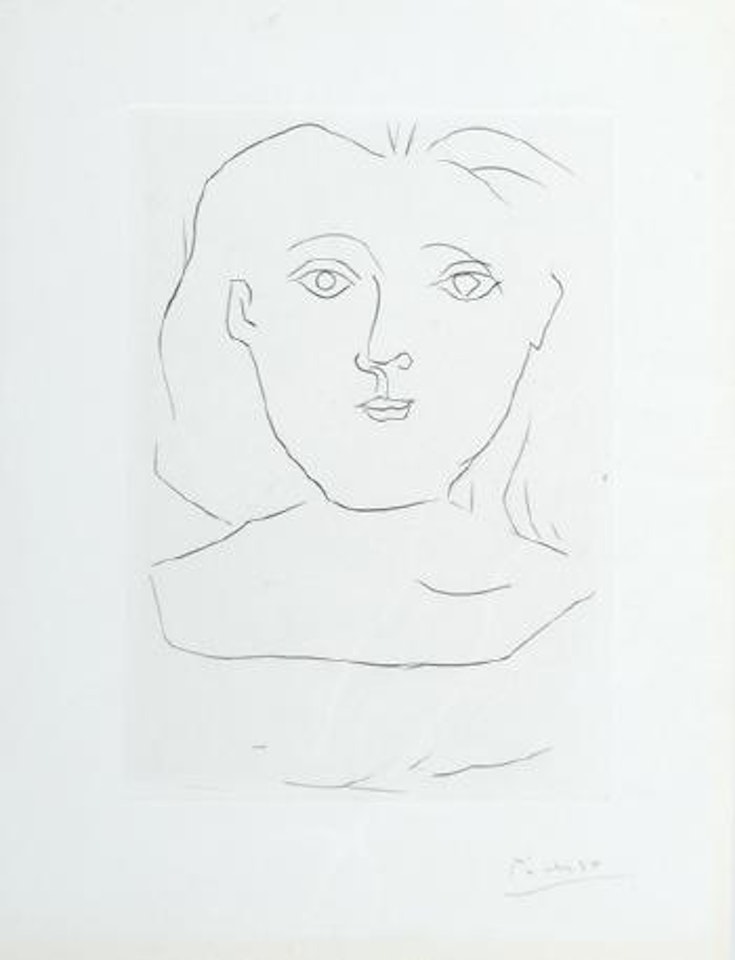 Tete femme de face (B.372) by Pablo Picasso