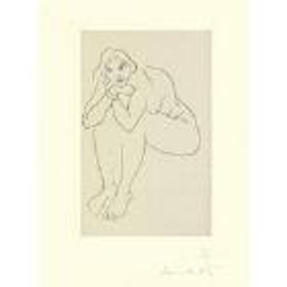 Nu Assis, Le Torse Appuye Sur Les Genoux (D. 151) by Henri Matisse