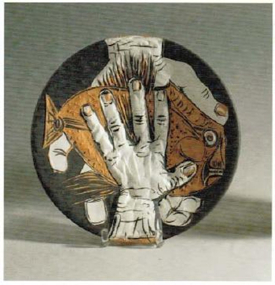 Hand with fish by Pablo Picasso
