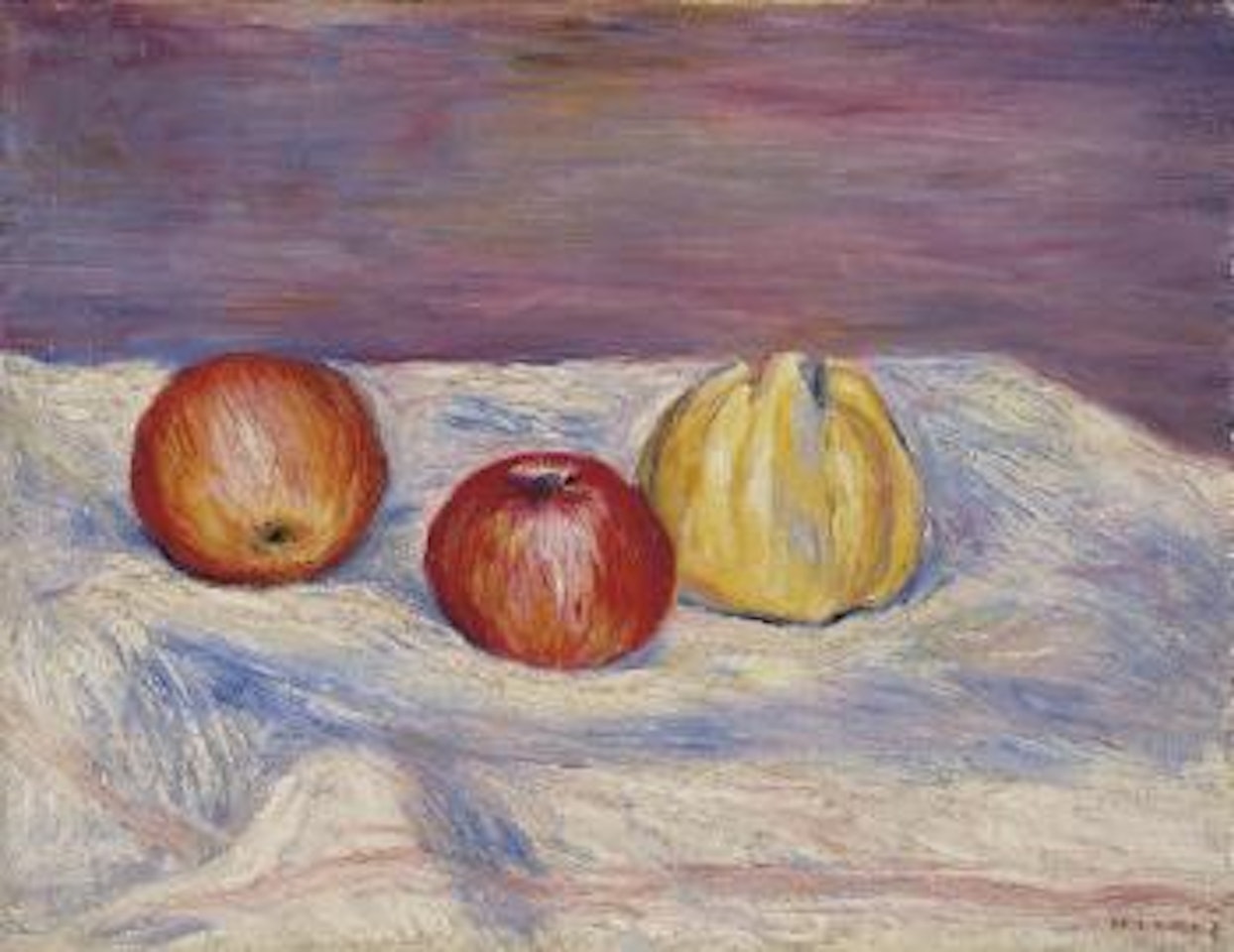 Deux pommes et un coing by Pierre-Auguste Renoir