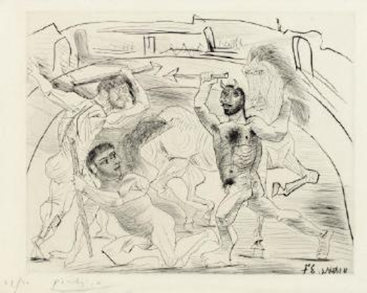 Le combat (B. 301; Ba. 629) by Pablo Picasso