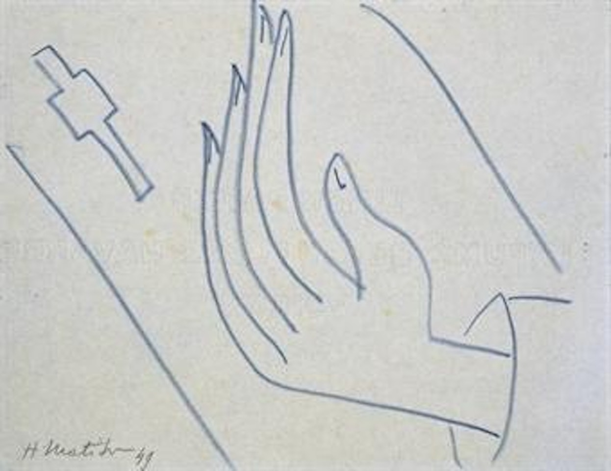 Etude de main, pour la Chapelle de Vence by Henri Matisse