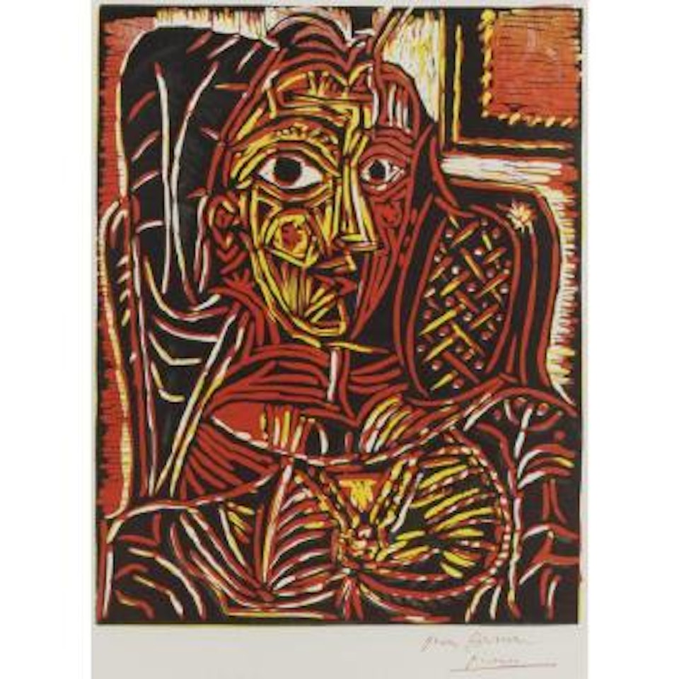 Portrait De Jacqueline Au Fauteuil (Ba. 1054) by Pablo Picasso